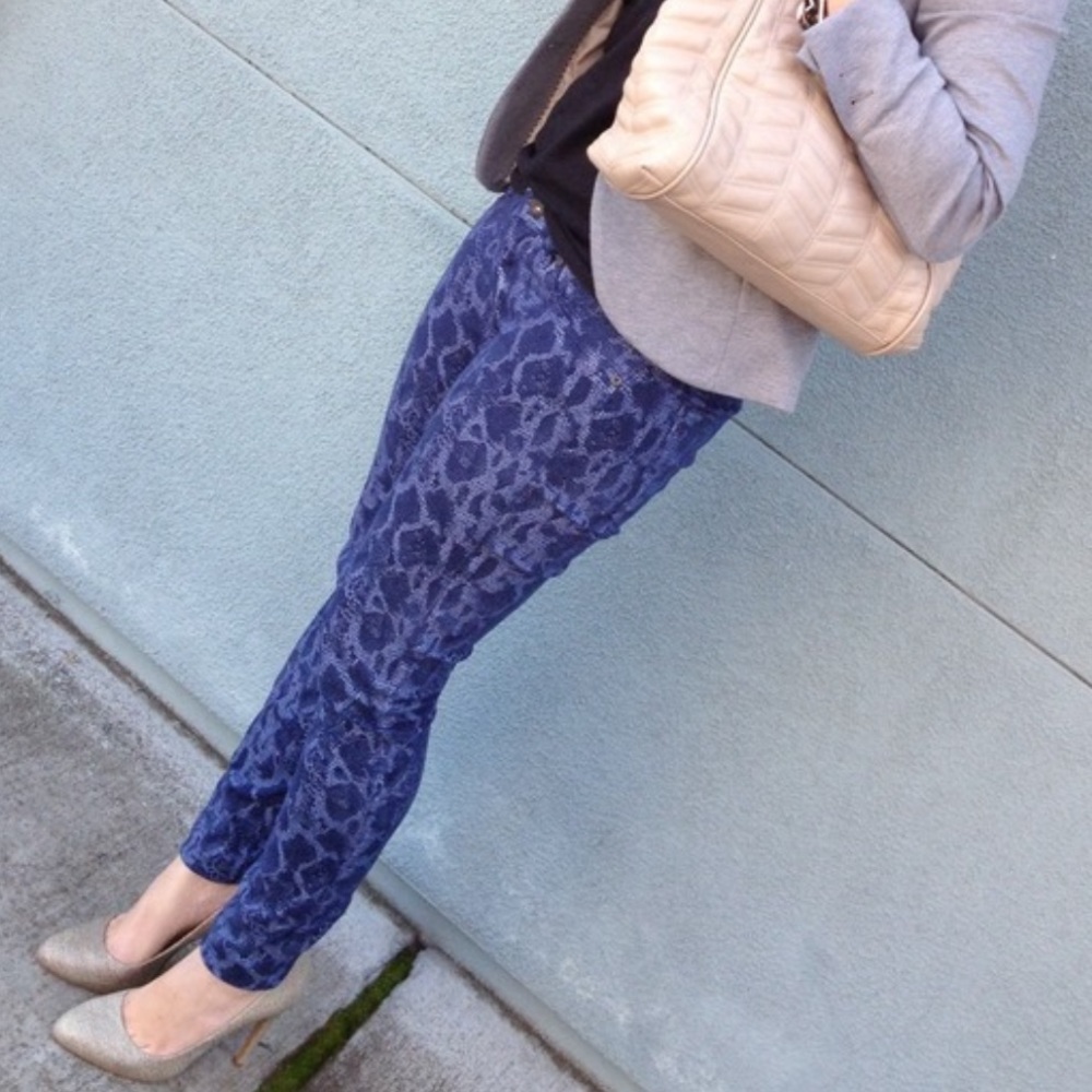 Rich & Skinny Snake Print Skinny Jeans